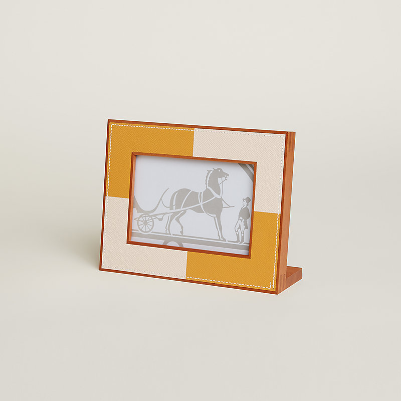Pleiade en Casaque picture frame, small model - Blue | Hermès Canada